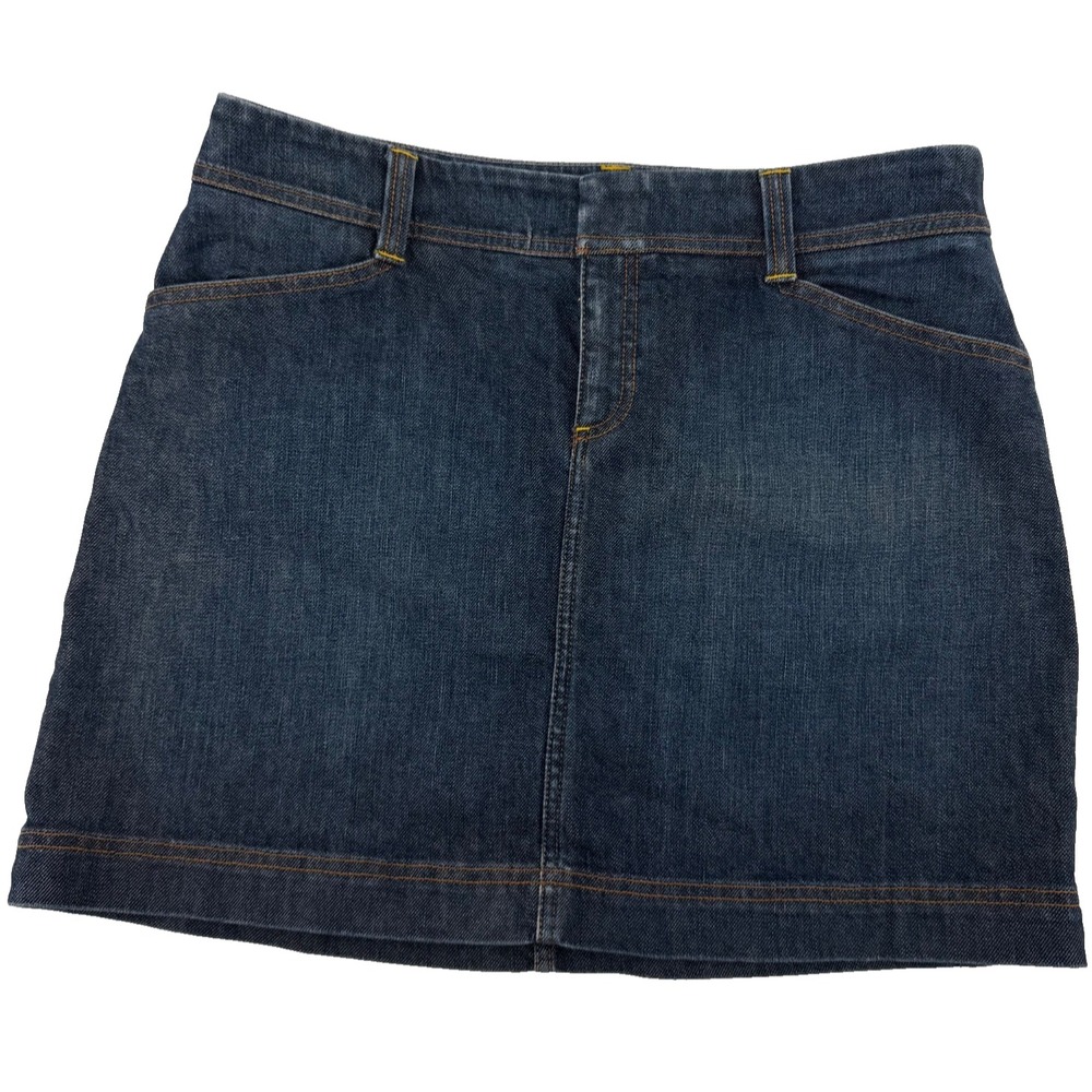 Lilly Pulitzer Denim Skirt - Size 12 - Blue Stretch Cotton - Mini Pencil